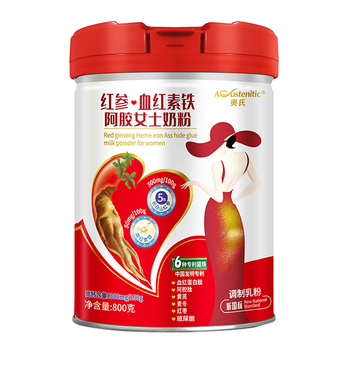 紅參血紅素鐵阿膠女士奶粉